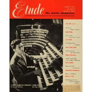  1952 Cover The Etude Music Virgil Fox Organist McCurdy 