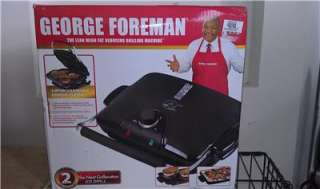George Foreman 3 Interchanging Plates Lean Mean Fat Reducing Grilling 