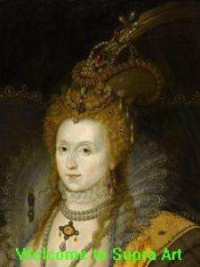 Queen Elizabeth I of England George Healy repro oil  