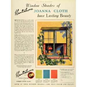  1929 Ad Joanna Cloth Window Shade Stewart Hartshorn Walter 