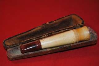 Vintage MEERSCHAUM Cigar holder w/ original Mache case  
