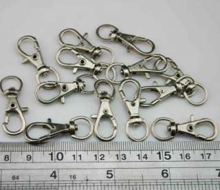 wholesale 35 Swivel Trigger Clip Key Rings 32mm Charms Findings DIY 