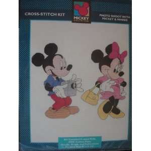   with Mickey & Minnie Counted Cross Stitch Kit Arts, Crafts & Sewing