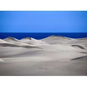  Gran Canaria Sand Dunes with Ocean in Distance, Maspalomas 