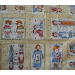  45 Wide DOLL FRIENDS Fabric By The Yard Arts, Crafts & Sewing