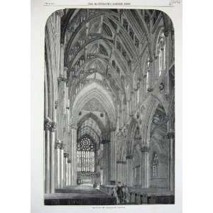  1858 Interior Doncaster Church Architecture Pews Art