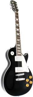 New Black Electric Guitar with Set Neck Vintage Cutaway and Humbuckers 