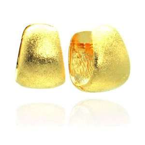   Silver Earrings Gold Plated Hoop Earrings 11Mm X 15.5Mm Jewelry