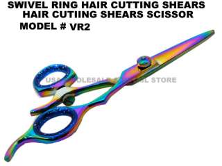Titanium Swivel Ring Hair Cutting Shears Scissor VR2  