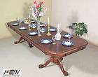 10Ft Mahogany Chippendale Claw & Ball Pedestal Dining Table w/ 2 