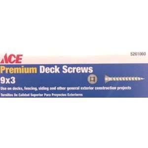 Gilmour ACE DRYWALL SCREWS 46513 ACE Deck Screw, Coarse Thread # 9 x 3 