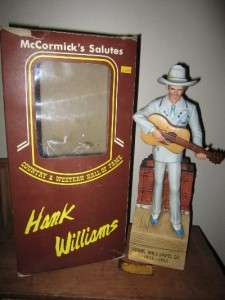 McCormick Hank Williams Sr. Decanter and Music Box in Original Box 
