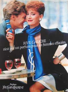 1981 RIVE GAUCHE PERFUME Vintage Print Ad YSL 10 X 13  