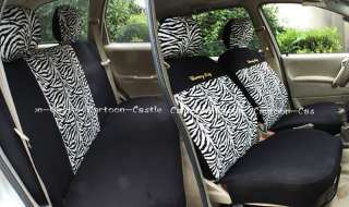 Hello Kitty Auto Car Front Rear Seat Cover Coat Zebra  