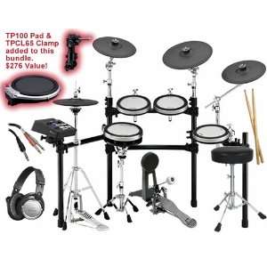  Yamaha DTX750K Electronic Drum Kit DRUM ESSENTIALS BUNDLE 