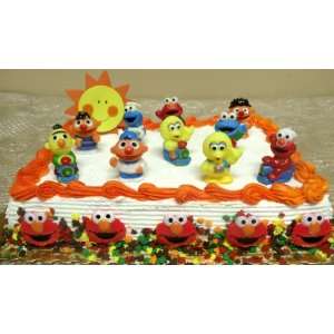  Adorable 17 Piece Sesame Street Birthday Cake Topper Set 
