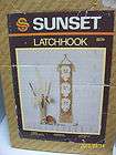 vintage sunset latch hook rug kit three little owls linda