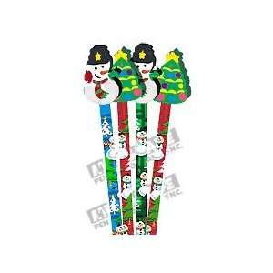  Christmas Pencils with Eraser Toppers Snowman Christmas 