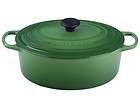   Le Creuset 5 qt Oval Dutch Oven FENNEL GREEN COLOR in MFG Box