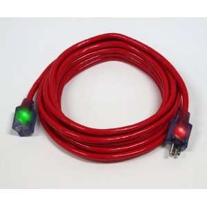   14/3 SJTW Pro Glo Lighted Extension Cord w/CGM Red