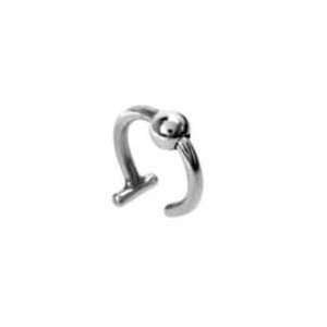 Illusion Fake Stainless Steel ball Non Pierced Clip On Closure Ring 