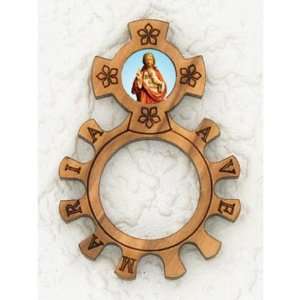  Sacred Heart of Jesus Finger Rosary Wood