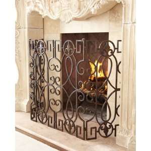  Bronze FleurdeLis Fireplace Screen