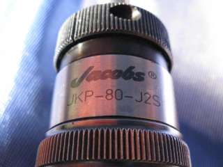 Jacobs Keyless 3/8 8mm Chuck JKP 80 J2S 1/2 Arbor for Drill Press 
