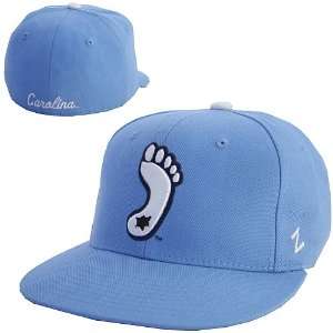   Tar Heels Slider Fitted Light Blue Foot Hat 7