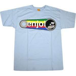  Enjoi T Shirt Fixed Gear Hamster [X Large] Lite Blue 