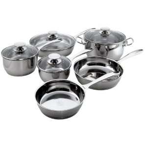 Berndes Cucinare Stainless Induction 10 Piece Cookware Set 63010 New 