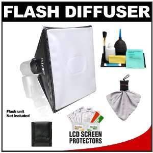 Zeikos Professional Deluxe Soft Box Flash Diffuser plus Accessory Kit 