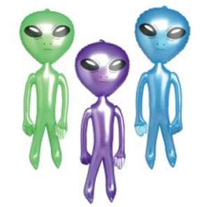 20 Inflatable Alien   Blow Up Extra Terrestrial Toy  