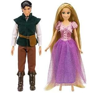   Set of Both 12 Inch Poseable Dolls Flynn Rider Rapunzel Toys & Games