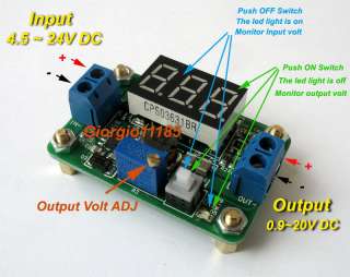20W DC/DC Step down Converter Regulator combine the Red LED volt meter 
