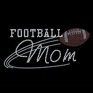  Football Mom Iron On Rhinestone Crystal Transfer Arts 