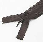 16/ 41cm. Dark Brown Closed End Invisible Zippers X 20 pcs.