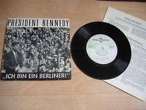 JOHN F KENNEDY JFK Berlin Speech RARE 1963 GERMANY 7  