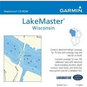 Garmin On the Water Maps GPS LakeMaster Wisconsin microSD/CD ROM/Data 