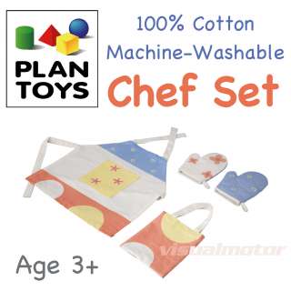   CHEF SET 3448 Kids Cooking Apron, Oven Mitts for Kitchen Pretend Play