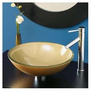   Decolav Frosted Tempered Glass Bowl Green Frosted
