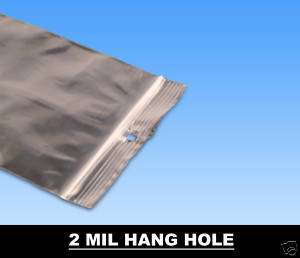 5000   3 x 4 CLEAR RECLOSABLE ZIPLOCK BAGS WITH HANG HOLE 5000/CASE