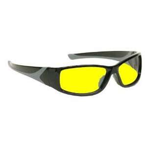   frame style with canary yellow lenses with AR coating Home
