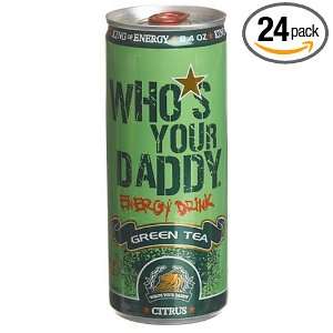  Whos Your Daddy Energy Drink, Green Tea, 8.4 Ounce Cans 