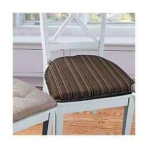 Harmony Stripe Flat Chair Cushion   BITTERSWEET 