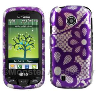 Purple Daisys Hard Case Snap On Cover LG Cosmos Touch  