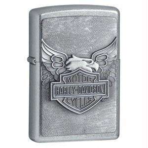  Zippo Harley Davidson Eagle on Logo Emblem Lighter (Silver 