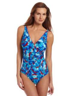    Gottex Womens Fiore Open Surplice One Piece Swimsuit Clothing