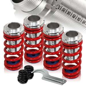   Honda Prelude Red Adjustable Coilovers with Engraved Scale Automotive