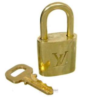 Authentic LOUIS VUITTON Golden Brass Lock & Key Set  #319  